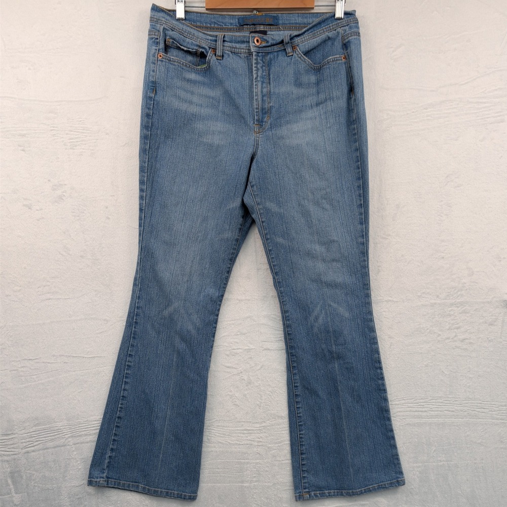 VTG Jeanstar Jeans Women's 14 Blue Denim Stretch High Rise Flare Streetwear Y2K
